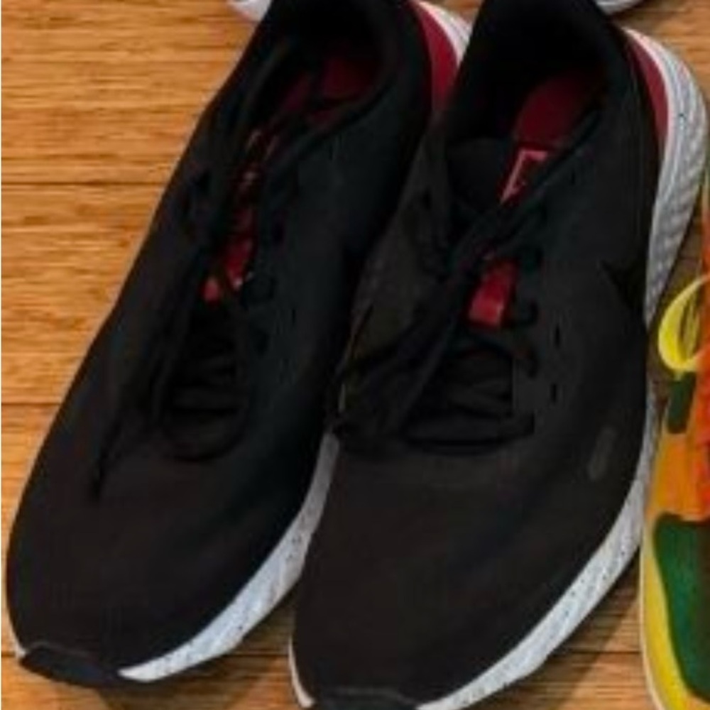 Nike Black and Red Athletic Shoes